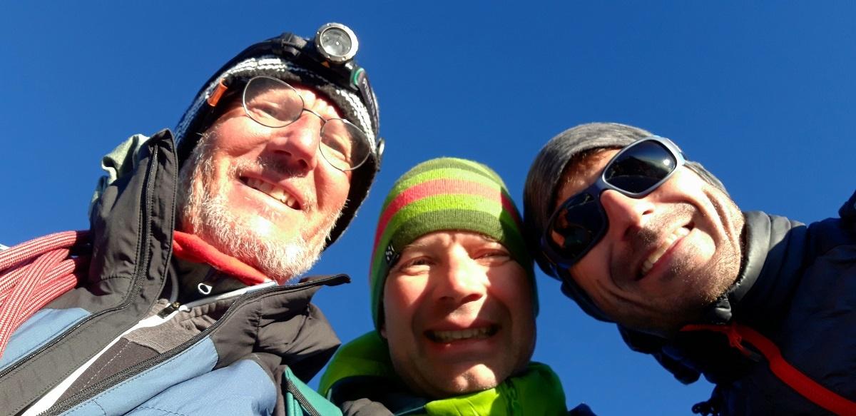 Gipfel-Selfie auf 4000m am Monte Rosa in den Walliser Alpen